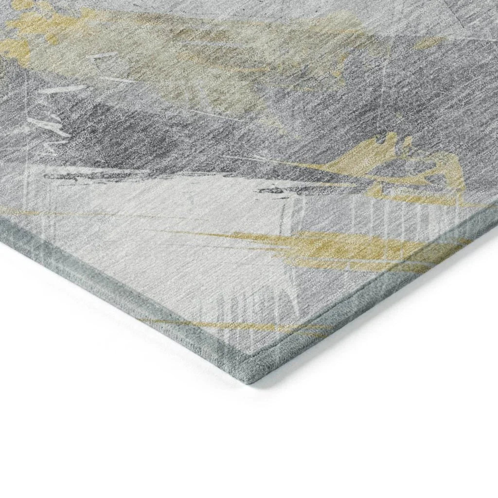 Zarinae Gold Washable Indoor - Outdoor Rug - LOOMLAN - LOOMLAN Rugs - Outdoor Rugs