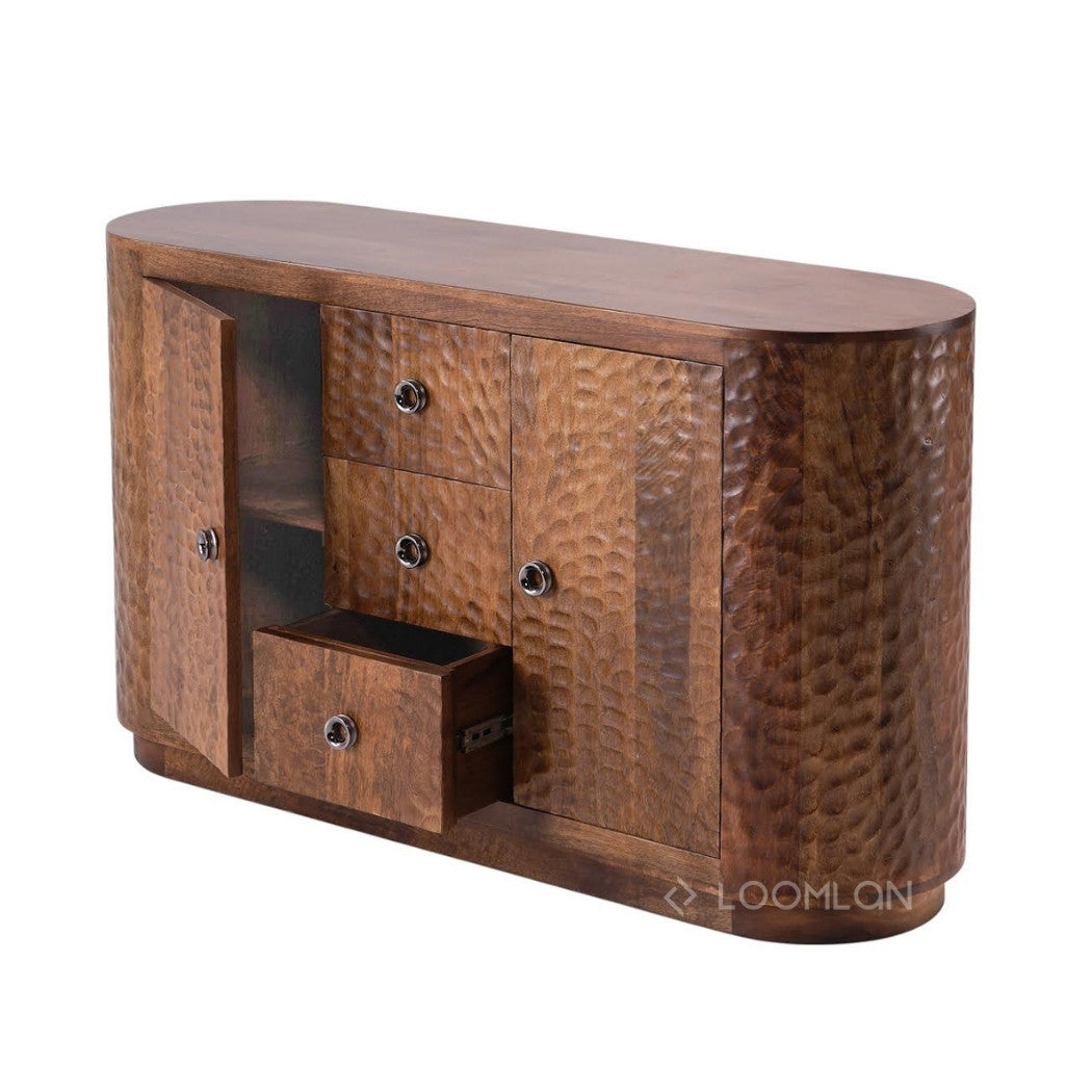 Zarmira Three Drawers Wood Sideboard