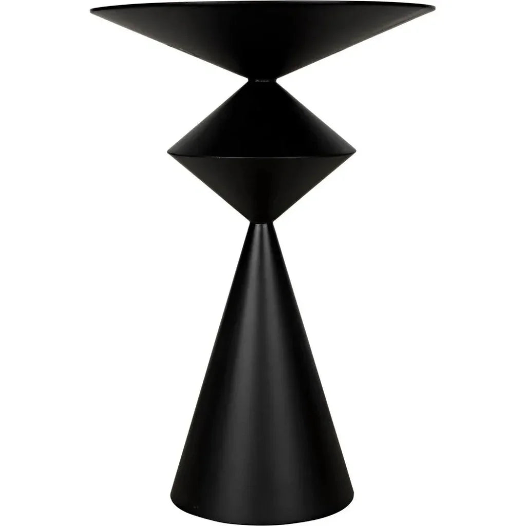 Zasa Side Table, Black Steel - LOOMLAN - Noir - Side Tables