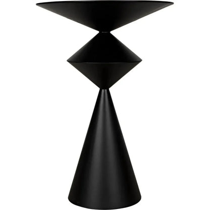 Zasa Side Table, Black Steel - LOOMLAN - Noir - Side Tables
