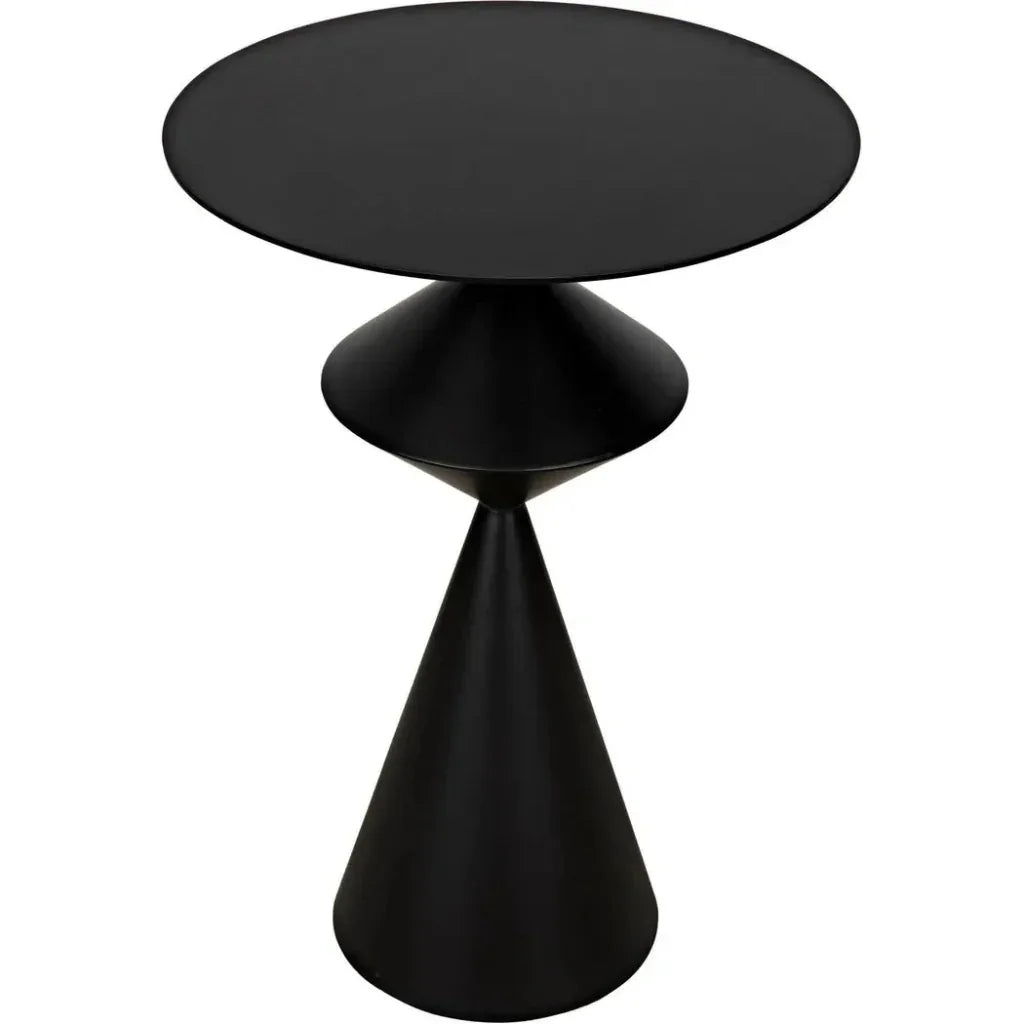 Zasa Side Table, Black Steel - LOOMLAN - Noir - Side Tables