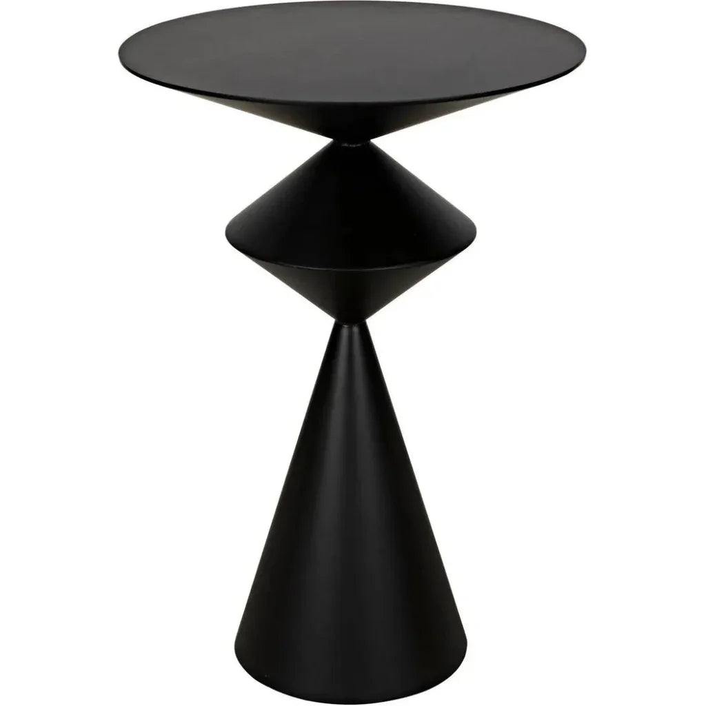 Zasa Side Table, Black Steel - LOOMLAN - Noir - Side Tables