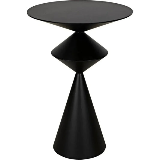 Zasa Side Table, Black Steel - LOOMLAN - Noir - Side Tables