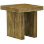 Square Reclaimed Wood Planks Side Table - LOOMLAN - LOOMLAN - Side Tables