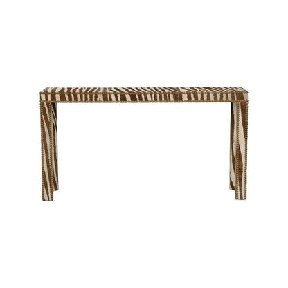 Zebra Pattern Rectangular Console Table - LOOMLAN - Chelsea House - Console Tables