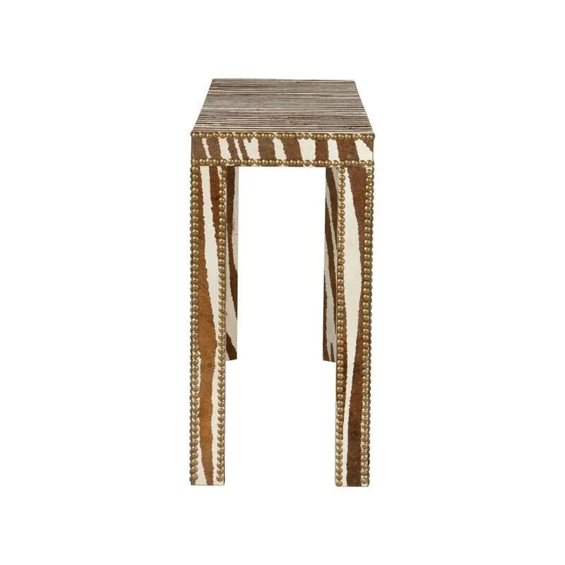 Zebra Pattern Rectangular Console Table - LOOMLAN - Chelsea House - Console Tables