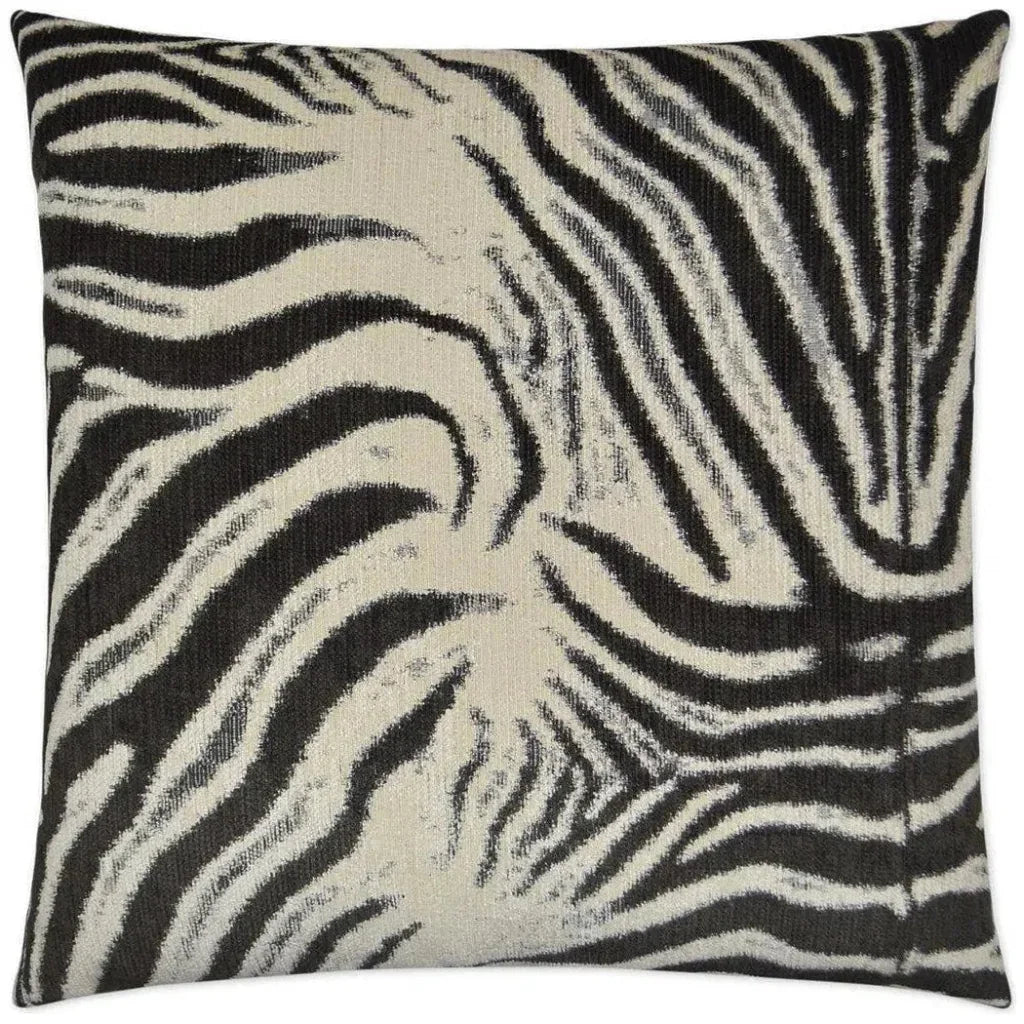 Zebrana Charcoal Black Throw Pillow Insert - LOOMLAN - D.V. Kap - Throw Pillows