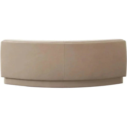 Zelda Light Camel Performance Velvet Curved Sofa - LOOMLAN - Diamond Sofa - Sofas & Loveseats