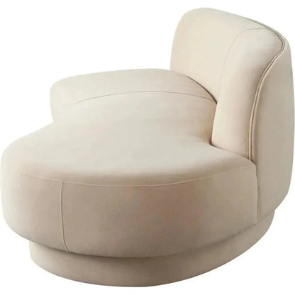 Zelda RF Curved Light Camel Performance Velvet Chaise - LOOMLAN - Diamond Sofa - Chaises