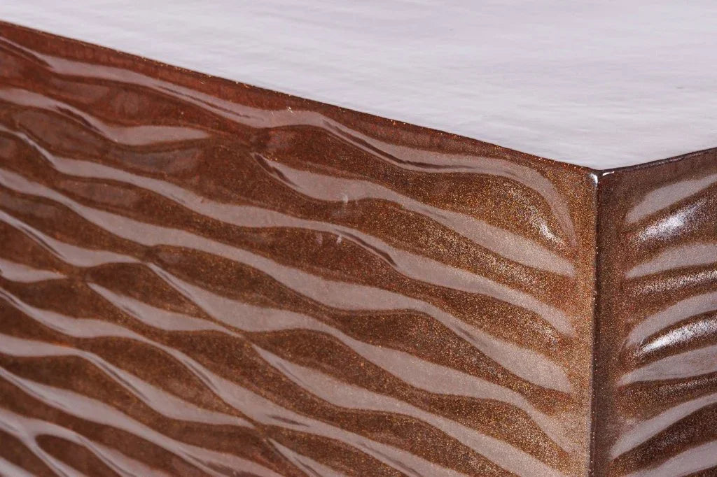 Zen Ceramic Rectangular Patio Coffee Table-Outdoor Coffee Tables-Seasonal Living-LOOMLAN