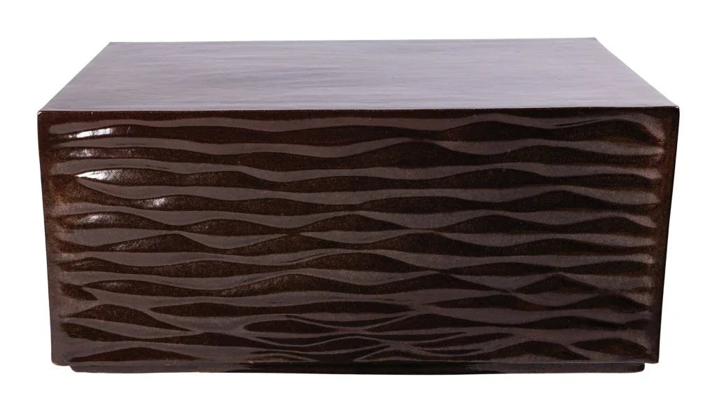 Zen Ceramic Rectangular Patio Coffee Table-Outdoor Coffee Tables-Seasonal Living-LOOMLAN