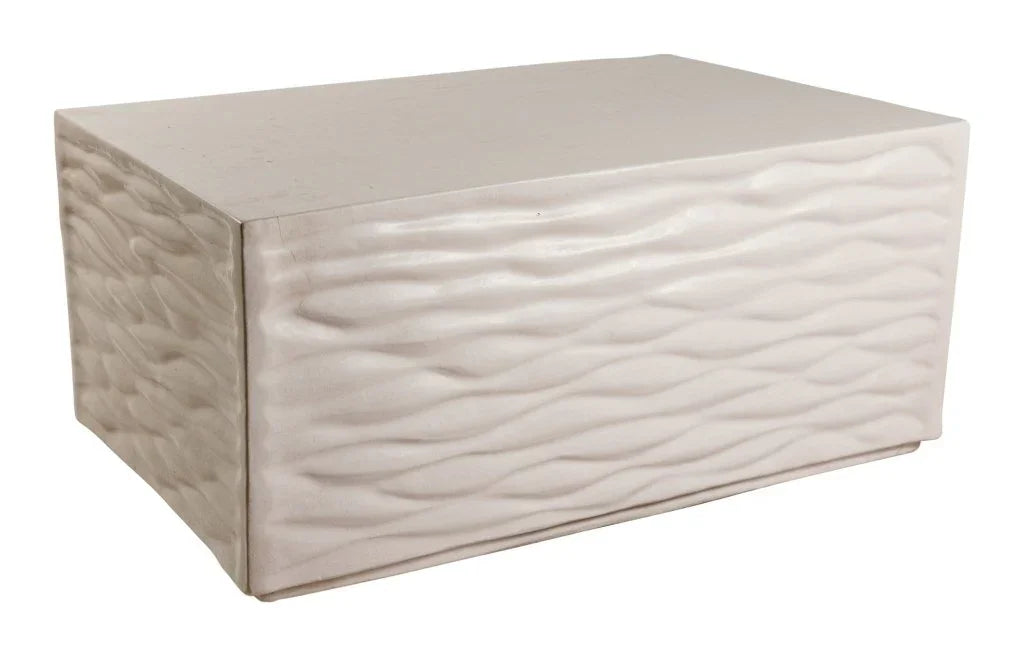 Zen Ceramic Rectangular Patio Coffee Table-Outdoor Coffee Tables-Seasonal Living-LOOMLAN