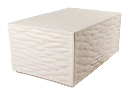 Zen Ceramic Rectangular Patio Coffee Table-Outdoor Coffee Tables-Seasonal Living-Linen Semi-Gloss-LOOMLAN