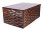 Zen Ceramic Rectangular Patio Coffee Table-Outdoor Coffee Tables-Seasonal Living-Pyrite Brown Gloss-LOOMLAN