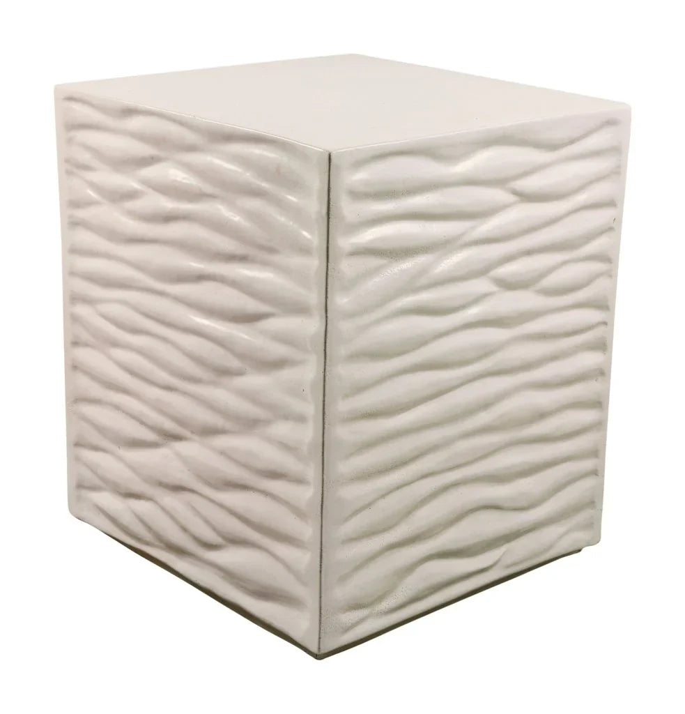 Zen Ceramic Square Garden Stool-Garden Stools-Seasonal Living-LOOMLAN