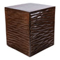 Zen Ceramic Square Garden Stool-Garden Stools-Seasonal Living-Pyrite Brown Gloss-LOOMLAN