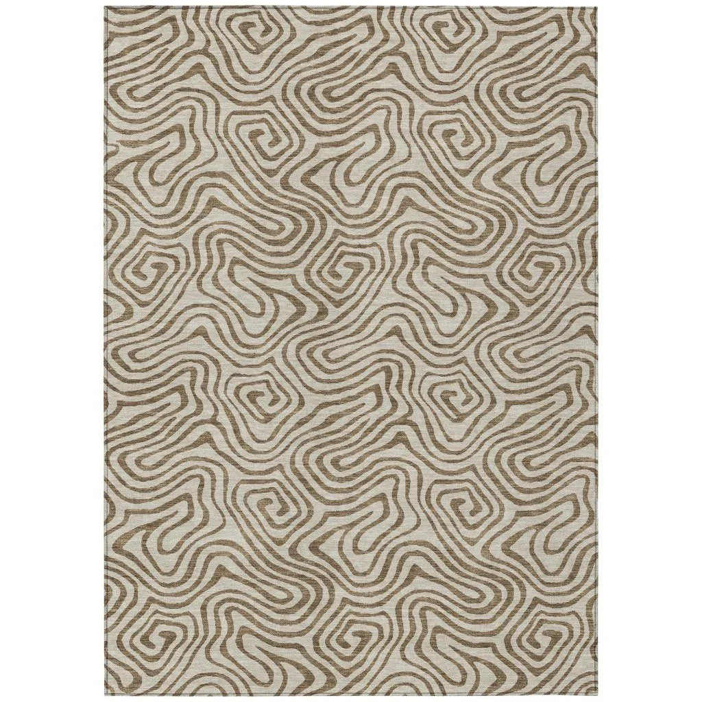 Zena Beige Washable Indoor-Outdoor Rug-Outdoor Rugs-LOOMLAN Rugs-2'6" x 3'10"-LOOMLAN