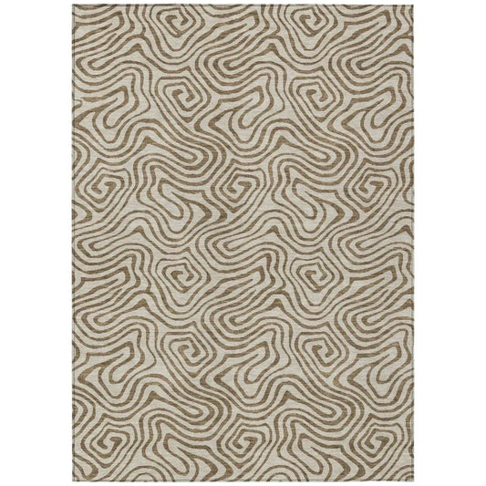 Zena Beige Washable Indoor-Outdoor Rug-Outdoor Rugs-LOOMLAN Rugs-2'6" x 3'10"-LOOMLAN