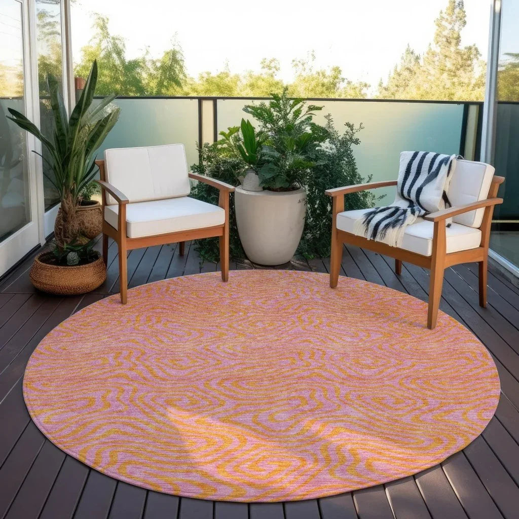 Zena Pink Washable Indoor-Outdoor Rug-Outdoor Rugs-LOOMLAN Rugs-LOOMLAN