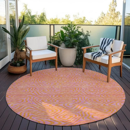 Zena Pink Washable Indoor-Outdoor Rug-Outdoor Rugs-LOOMLAN Rugs-LOOMLAN
