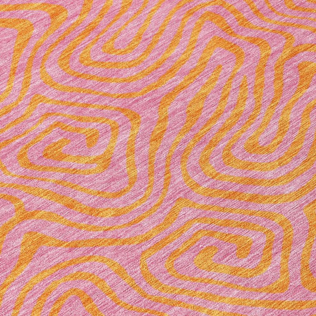 Zena Pink Washable Indoor-Outdoor Rug-Outdoor Rugs-LOOMLAN Rugs-LOOMLAN