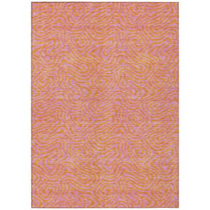 Zena Pink Washable Indoor-Outdoor Rug-Outdoor Rugs-LOOMLAN Rugs-2'6" x 3'10"-LOOMLAN