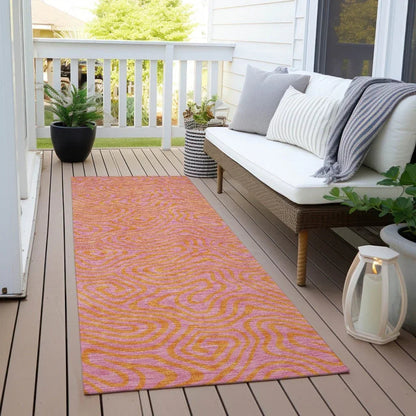 Zena Pink Washable Indoor-Outdoor Rug-Outdoor Rugs-LOOMLAN Rugs-LOOMLAN