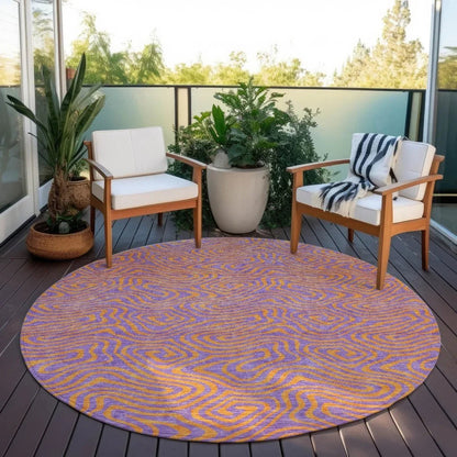 Zena Purple Washable Indoor-Outdoor Rug-Outdoor Rugs-LOOMLAN Rugs-LOOMLAN