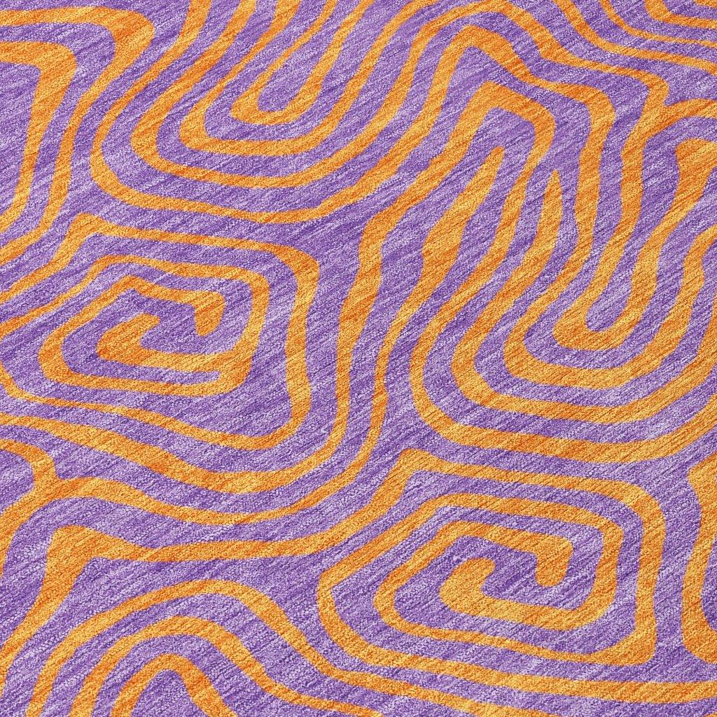 Zena Purple Washable Indoor-Outdoor Rug-Outdoor Rugs-LOOMLAN Rugs-LOOMLAN