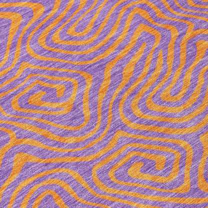 Zena Purple Washable Indoor-Outdoor Rug-Outdoor Rugs-LOOMLAN Rugs-LOOMLAN