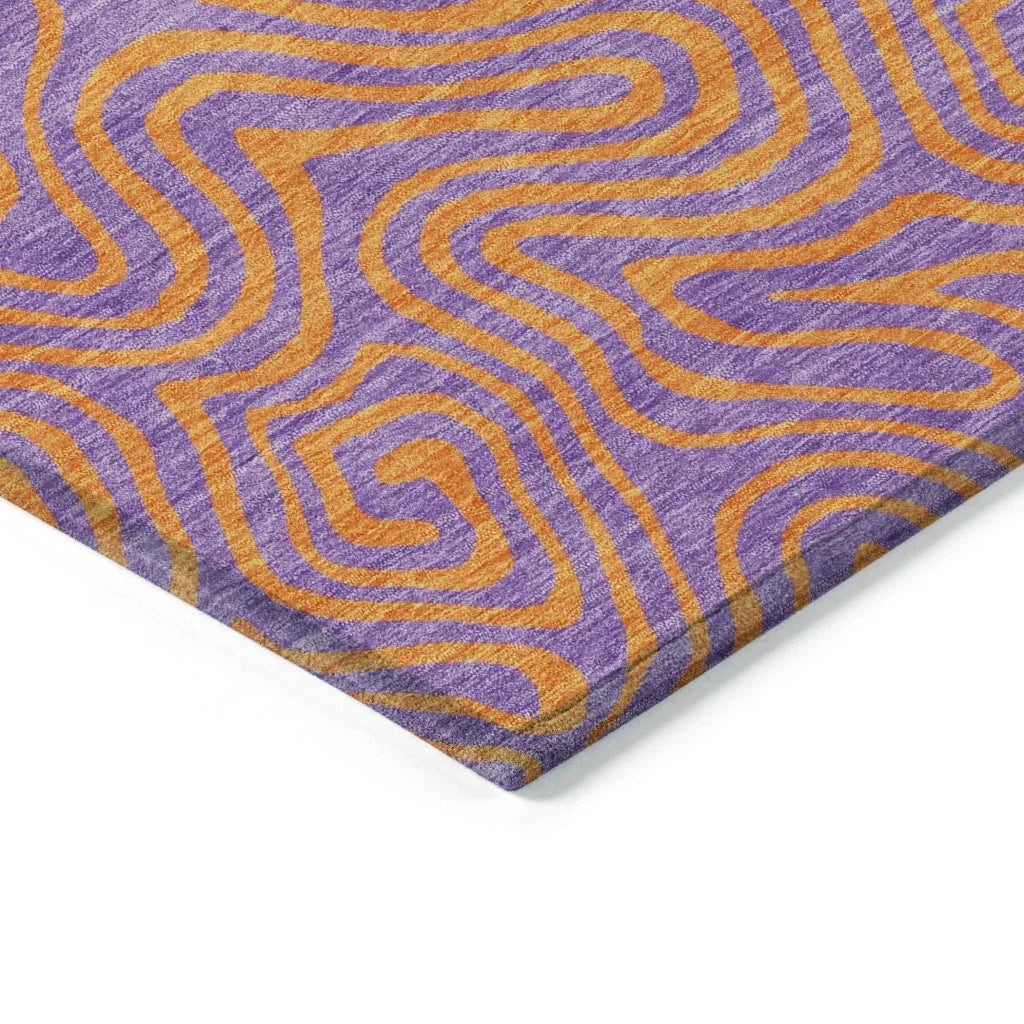 Zena Purple Washable Indoor-Outdoor Rug-Outdoor Rugs-LOOMLAN Rugs-LOOMLAN