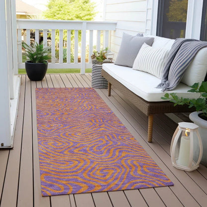 Zena Purple Washable Indoor-Outdoor Rug-Outdoor Rugs-LOOMLAN Rugs-LOOMLAN