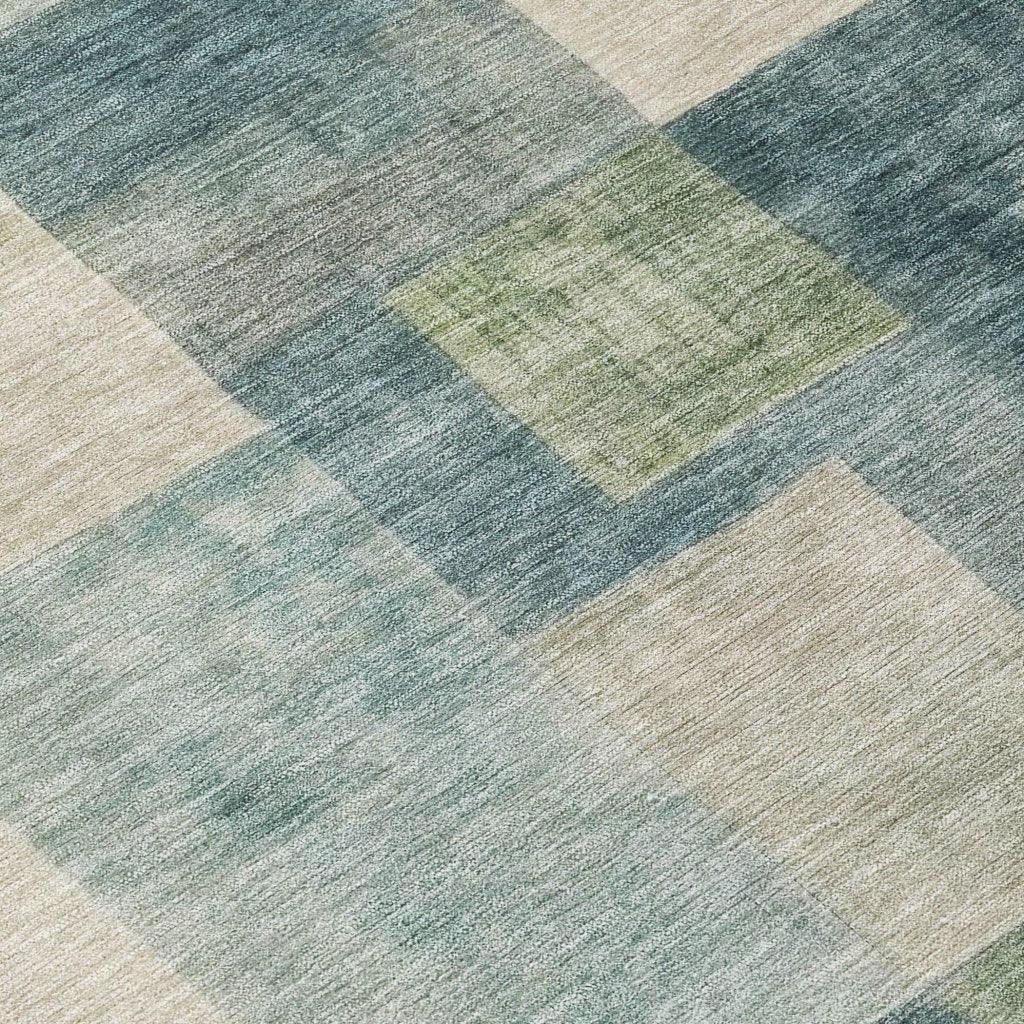 Zenia Blue Washable Indoor - Outdoor Rug - LOOMLAN - LOOMLAN Rugs - Outdoor Rugs