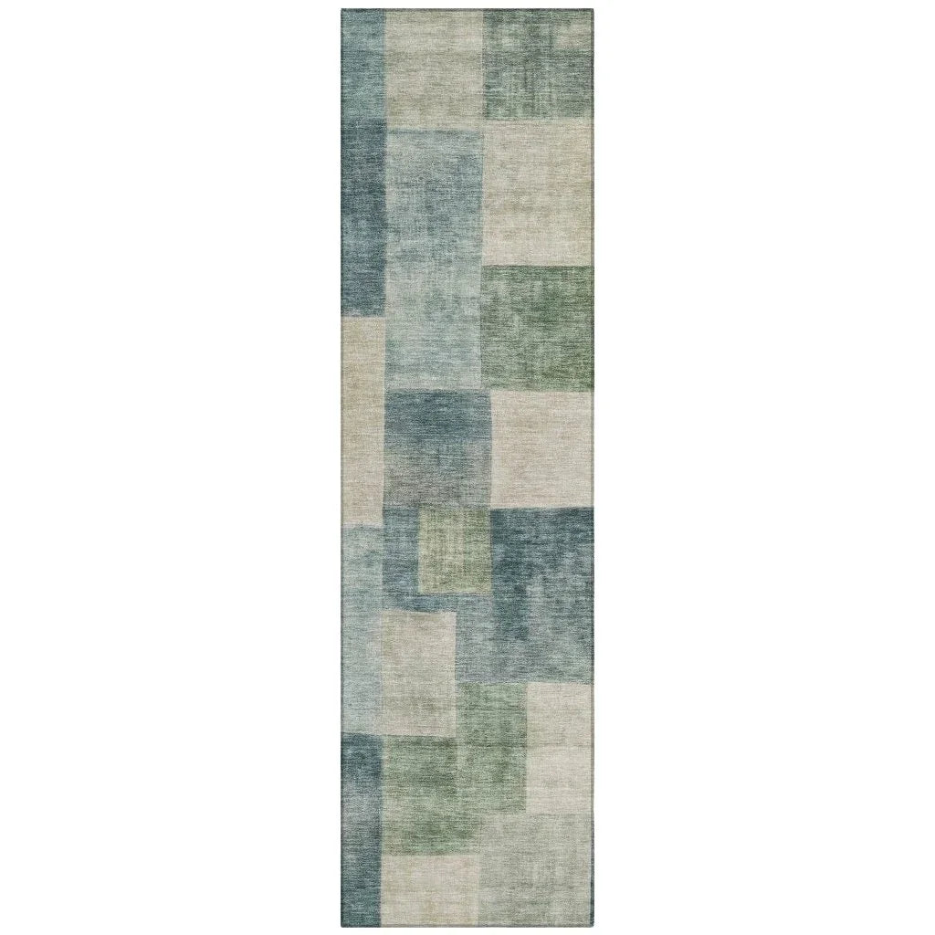 Zenia Blue Washable Indoor - Outdoor Rug - LOOMLAN - LOOMLAN Rugs - Outdoor Rugs