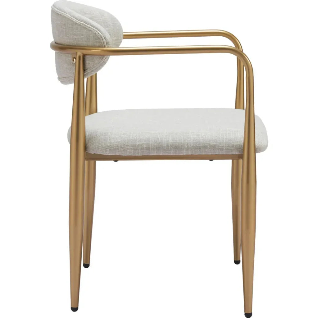 Zens Quill Gray Dining Arm Chair (Set of 2) - LOOMLAN - Zuo Modern - Dining Chairs