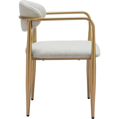 Zens Quill Gray Dining Arm Chair (Set of 2) - LOOMLAN - Zuo Modern - Dining Chairs