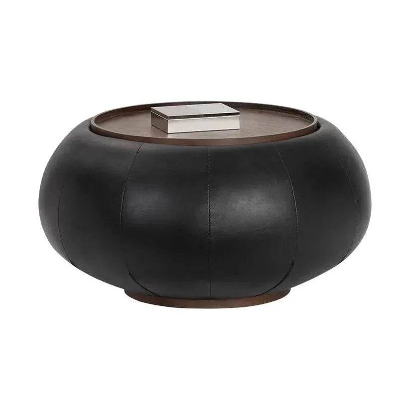 Zenzi Round Storage Coffee Table - LOOMLAN - SUNPAN - Coffee Tables