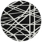 Zephina Black Washable Indoor-Outdoor Rug-Outdoor Rugs-LOOMLAN Rugs-8' x 8'-LOOMLAN