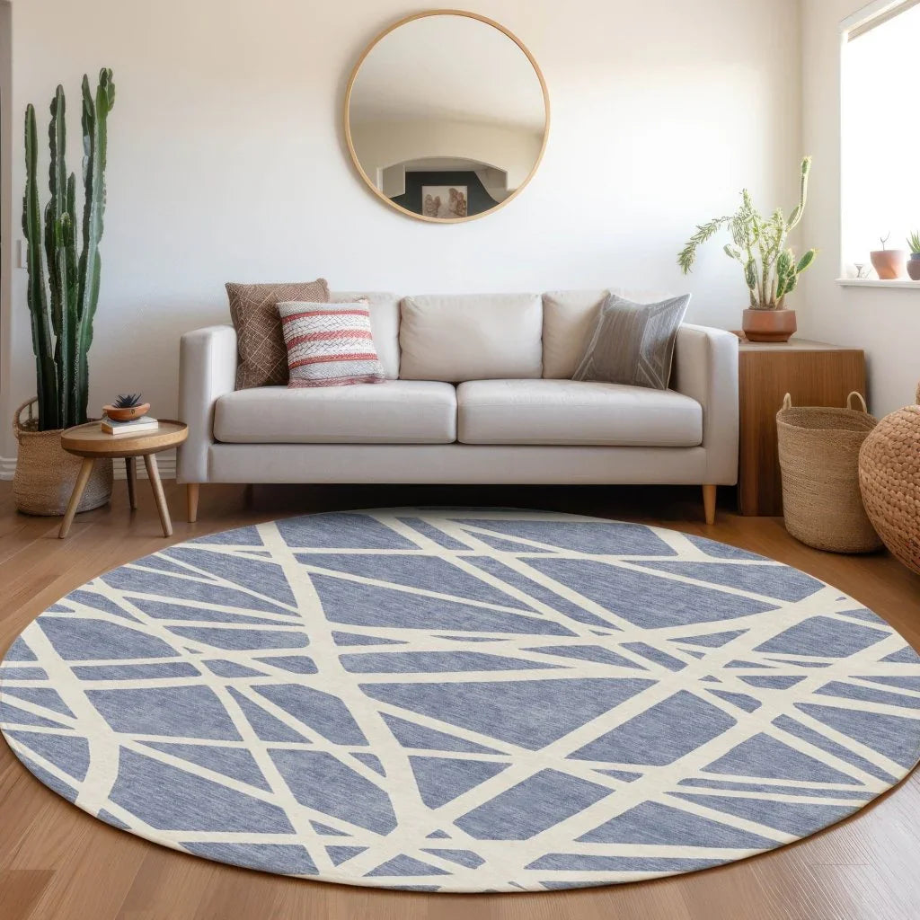 Zephina Denim Washable Indoor-Outdoor Rug-Outdoor Rugs-LOOMLAN Rugs-LOOMLAN