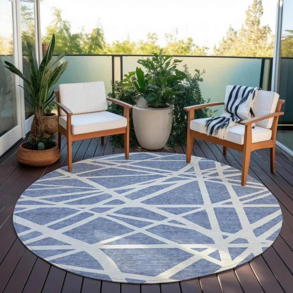 Zephina Denim Washable Indoor-Outdoor Rug-Outdoor Rugs-LOOMLAN Rugs-LOOMLAN
