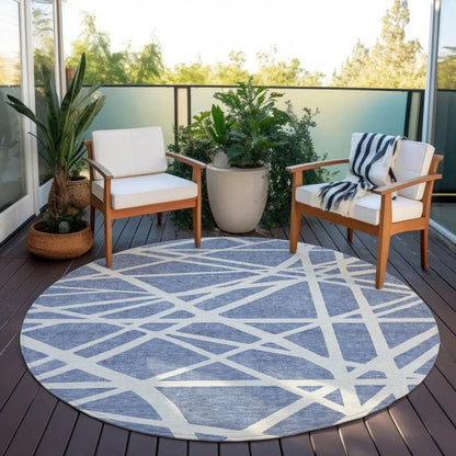 Zephina Denim Washable Indoor-Outdoor Rug-Outdoor Rugs-LOOMLAN Rugs-LOOMLAN