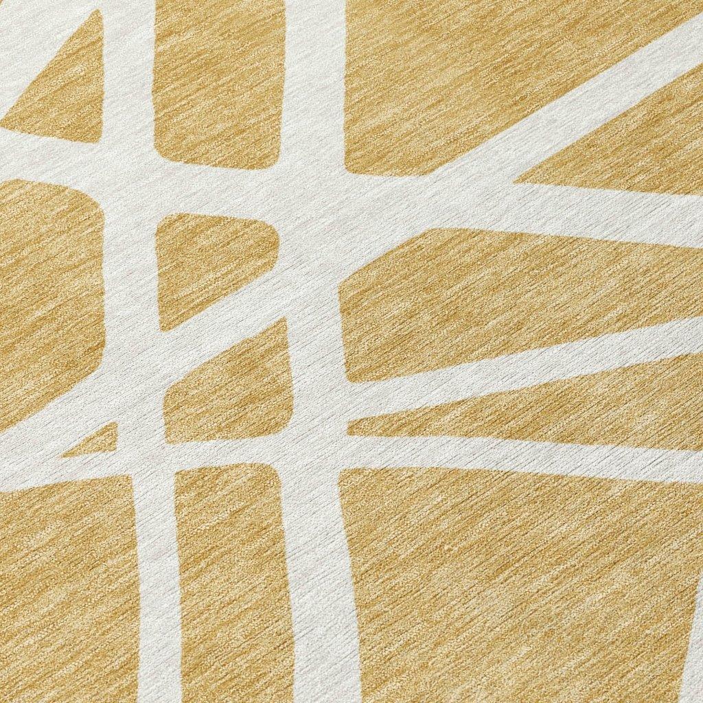 Zephina Gold Washable Indoor-Outdoor Rug-Outdoor Rugs-LOOMLAN Rugs-LOOMLAN