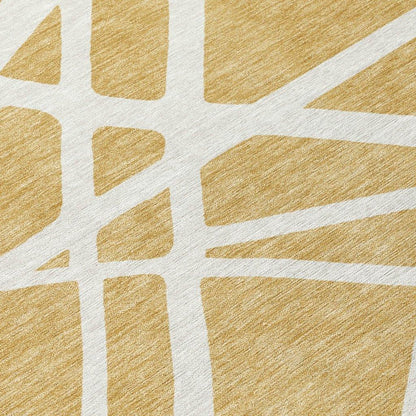 Zephina Gold Washable Indoor-Outdoor Rug-Outdoor Rugs-LOOMLAN Rugs-LOOMLAN