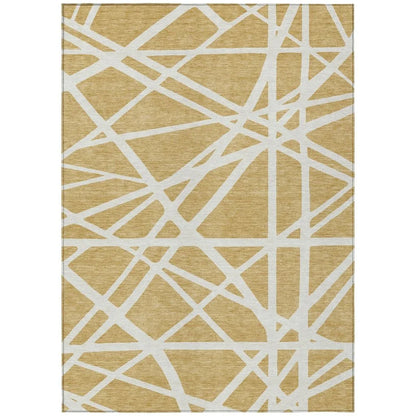Zephina Gold Washable Indoor-Outdoor Rug-Outdoor Rugs-LOOMLAN Rugs-2'6" x 3'10"-LOOMLAN