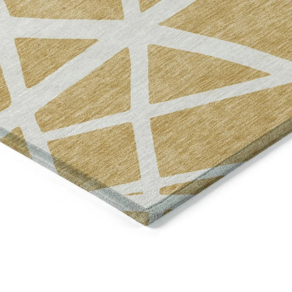 Zephina Gold Washable Indoor-Outdoor Rug-Outdoor Rugs-LOOMLAN Rugs-LOOMLAN