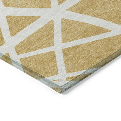 Zephina Gold Washable Indoor-Outdoor Rug-Outdoor Rugs-LOOMLAN Rugs-LOOMLAN