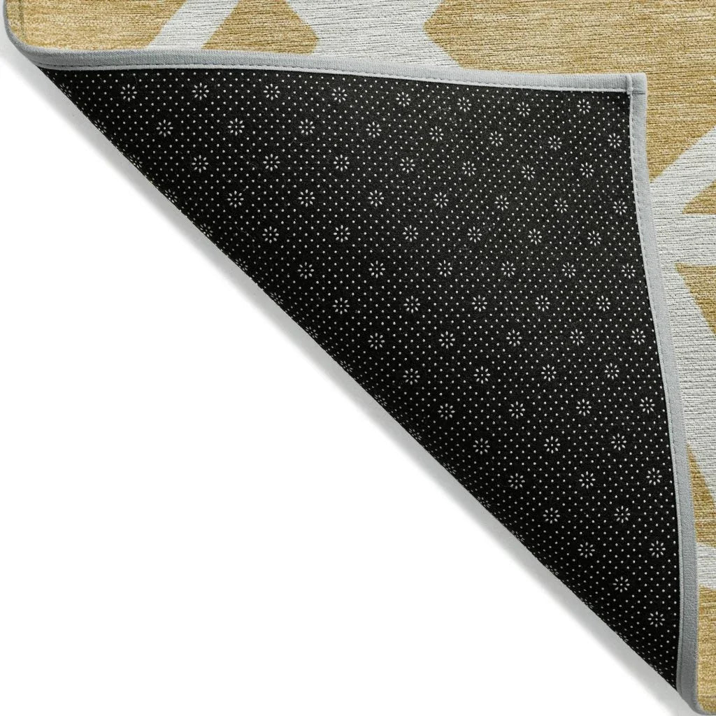Zephina Gold Washable Indoor-Outdoor Rug-Outdoor Rugs-LOOMLAN Rugs-LOOMLAN