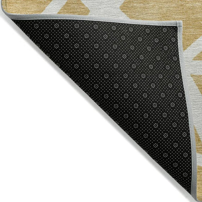 Zephina Gold Washable Indoor-Outdoor Rug-Outdoor Rugs-LOOMLAN Rugs-LOOMLAN