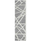 Zephina Gray Washable Indoor-Outdoor Rug-Outdoor Rugs-LOOMLAN Rugs-2'3" x 7'6"-LOOMLAN