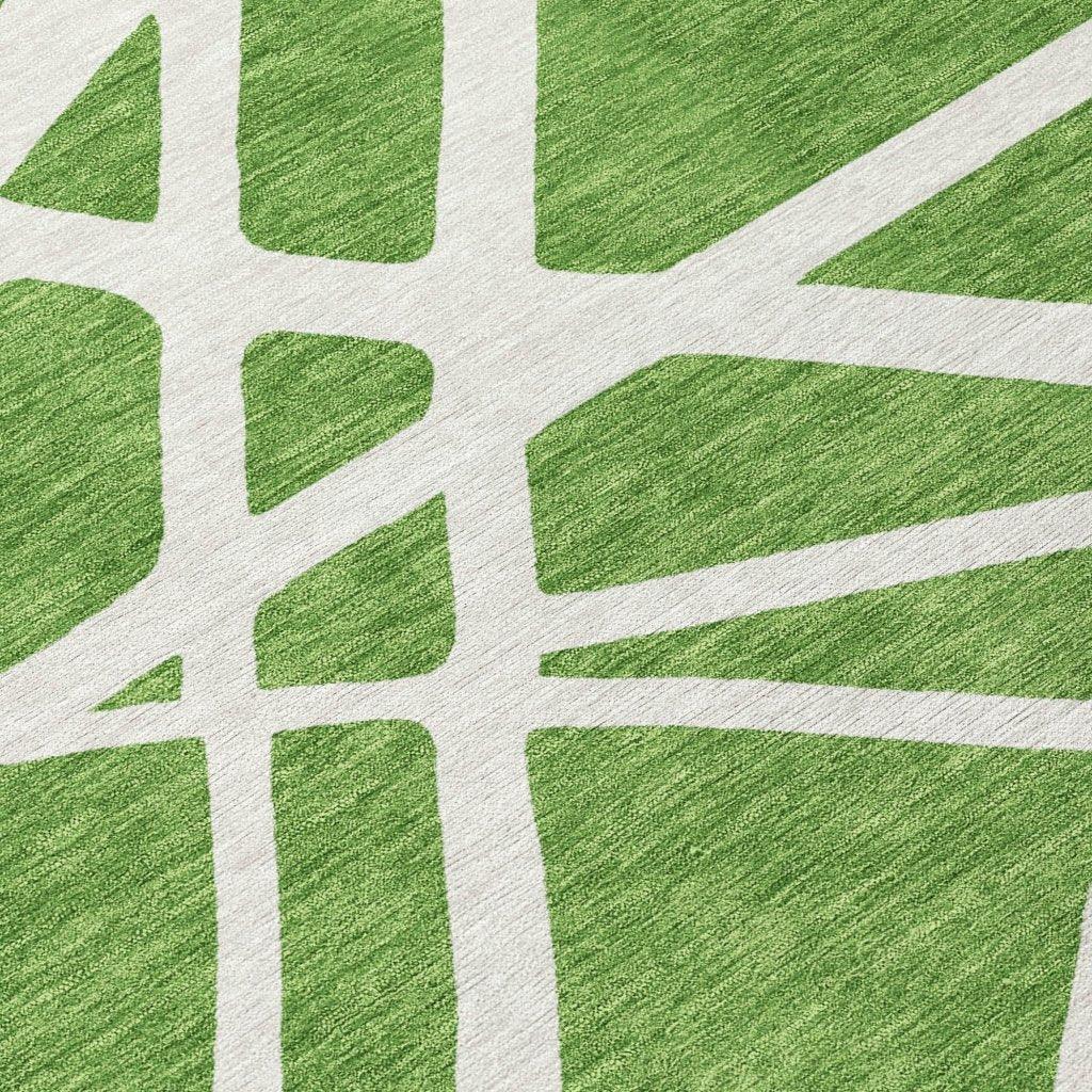 Zephina Green Washable Indoor-Outdoor Rug-Outdoor Rugs-LOOMLAN Rugs-LOOMLAN